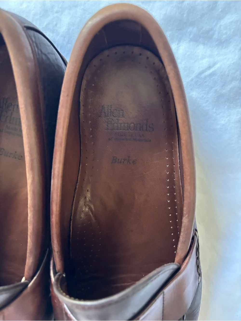 Allen Edmonds Burke Penny Loafers Men’s 9 Brown Leather Slip On Dress Shoes USA